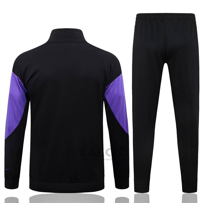 Tuta da Track di Giacca FC Barcellona Bambino 2025-2026 Nero Purpura